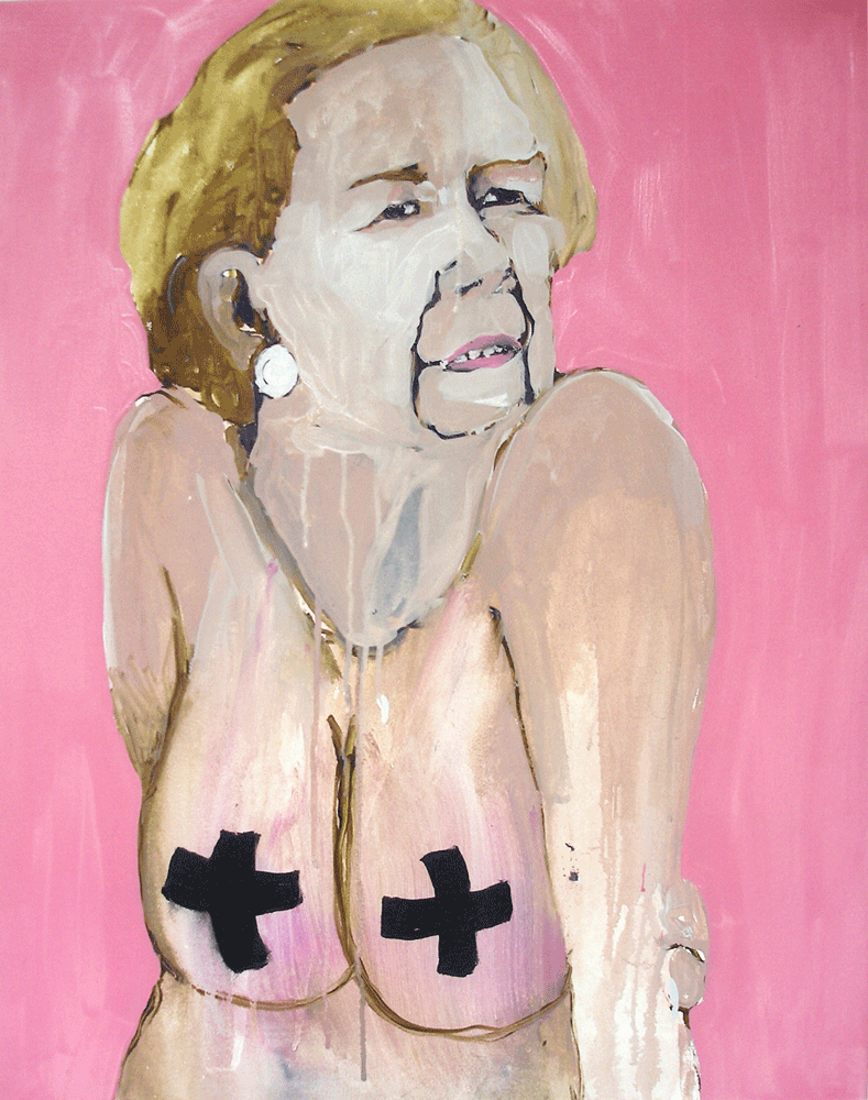 Margaret Thatcher, 2009 acrylic on canvas 24''x30.